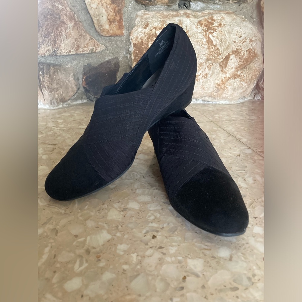 Impo Black Stretch Wedge Booties